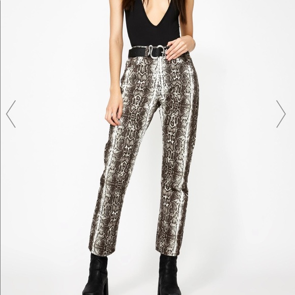 Dolls Kill Denim - Momokrom | Snakeskin pants high-rise cropped/capri